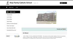 Desktop Screenshot of holyfamily.eduk12.net