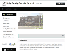 Tablet Screenshot of holyfamily.eduk12.net