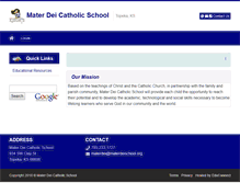 Tablet Screenshot of materdei.eduk12.net